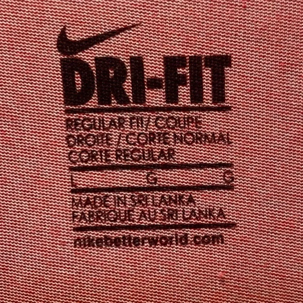 NWT women’s size large Nike Dri-fit pinkish red razor back regular fit t…